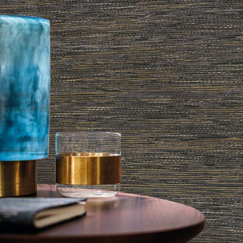 Tatami Noir Le Jacquard Wallpaper by Casamance