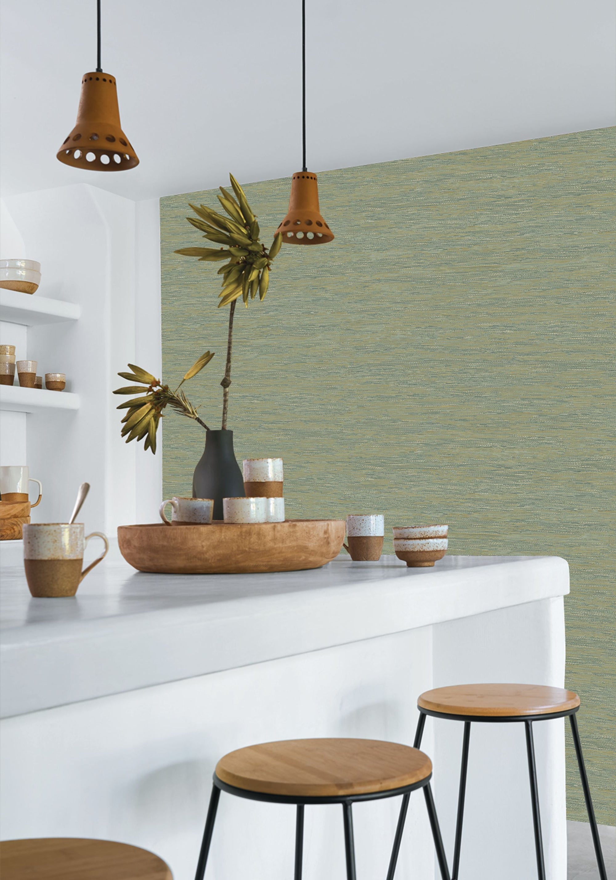 75343466 Tatami Vert De Gris Wallpaper by Casamance