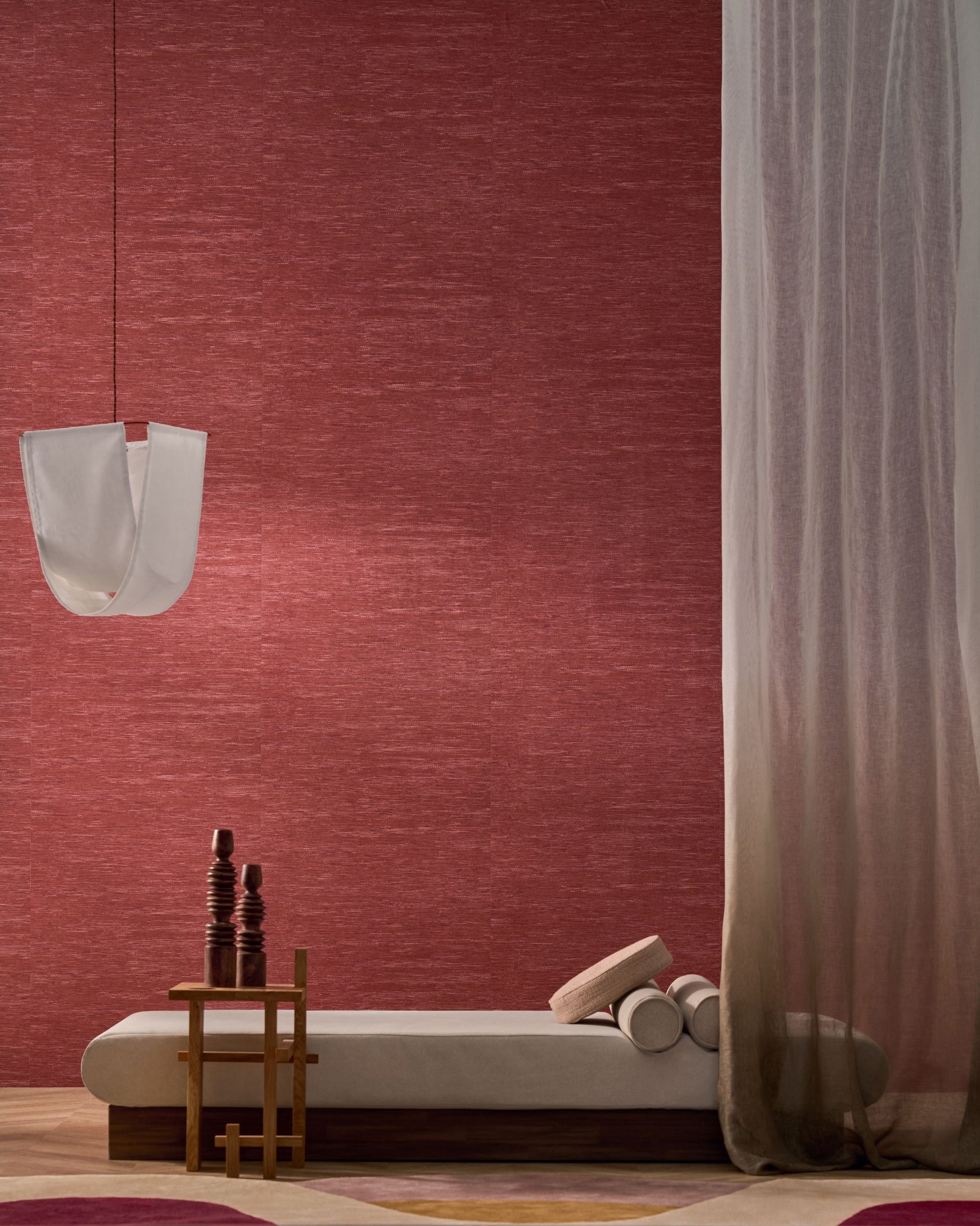 75346528 Tatami Grenat Wallpaper by Casamance