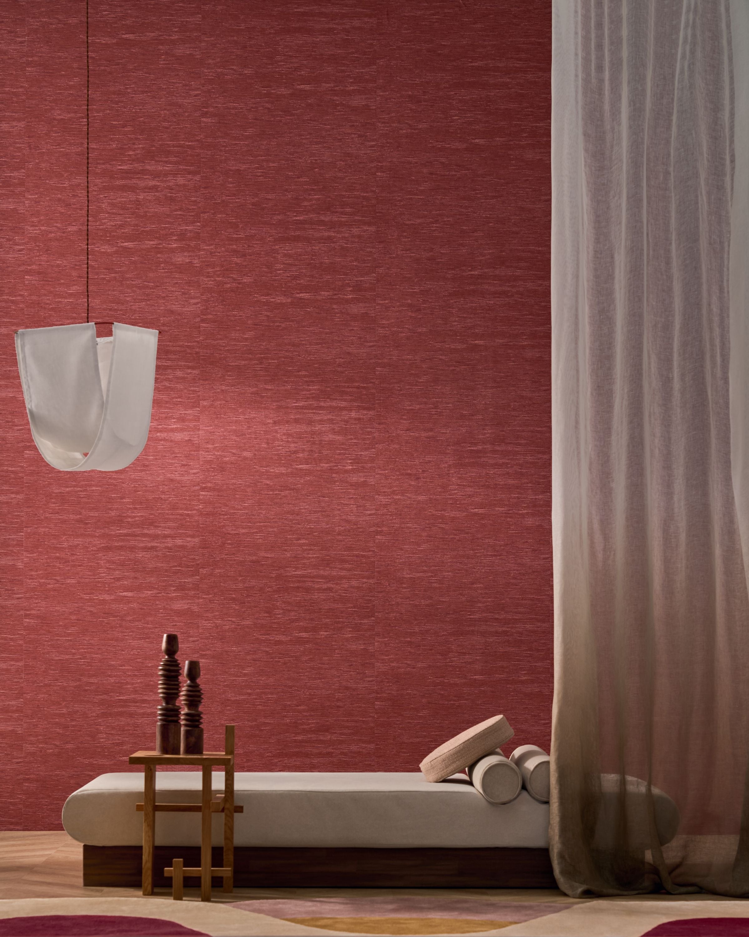 75346528 Tatami Grenat Wallpaper by Casamance