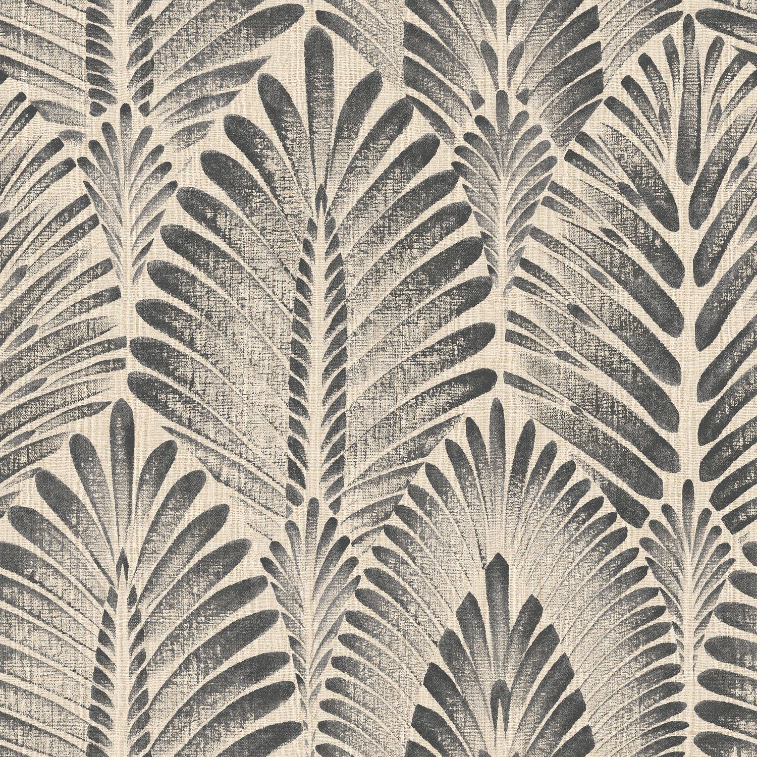 75470916 Alisio Sable/Anthracite Wallpaper by Casamance