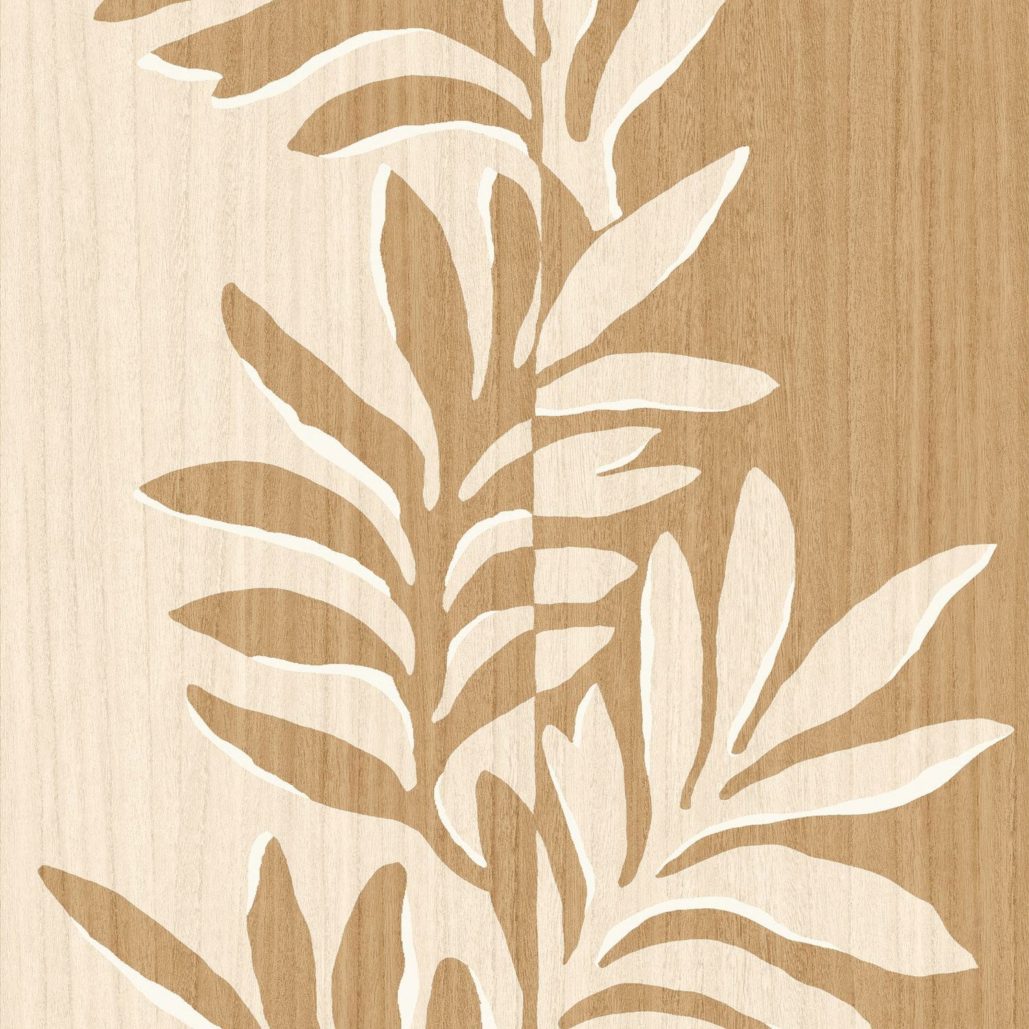75601018 Rama Ivoire/Chêne Wallpaper by Casamance