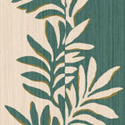 75601222 Rama Ivoire/Emeraude Wallpaper by Casamance