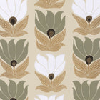 75690712 Dauphine Square Jasmin Grege and Vert Argile Wallpaper by Casamance