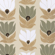 75690712 Dauphine Square Jasmin Grege and Vert Argile Wallpaper by Casamance