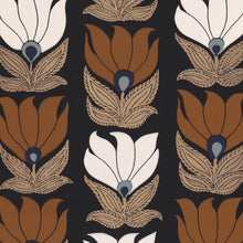 75691018 Dauphine Square Jasmin Marine and Dore Wallpaper by Casamance