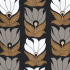 75691120 Dauphine Square Jasmin Noir and Dore Wallpaper by Casamance