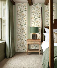 756 Raya Sage/Cream Wallpaper by Belgravia