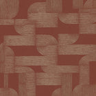 75701732 Hector Square Jasmin Terracotta and Dore Wallpaper by Casamance