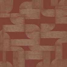 75701732 Hector Square Jasmin Terracotta and Dore Wallpaper by Casamance