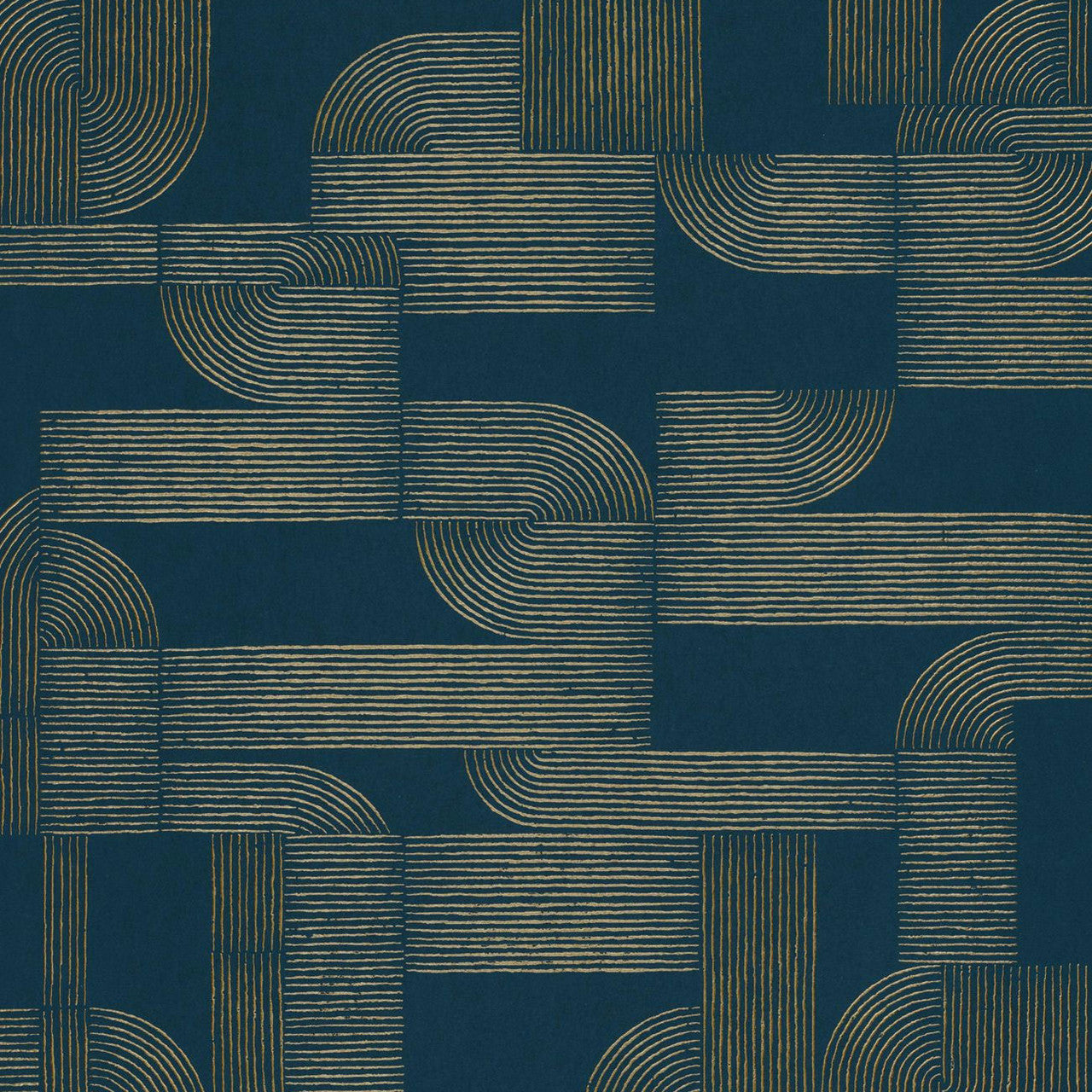 75701834 Hector Square Jasmin Petrole and Dore Wallpaper by Casamance