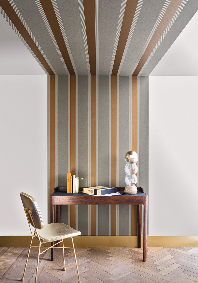 75712242 Auteuil Vert Argile/Doré Wallpaper by Casamance