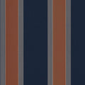 Auteuil Marine and Rouille Square Jasmin Wallpaper by Casamance