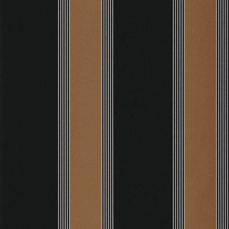 75712548 Auteuil Noir/Doré Wallpaper by Casamance
