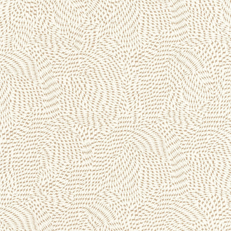 75722650 Passy Square Jasmin Blanc and Beige Argile Wallpaper by Casamance