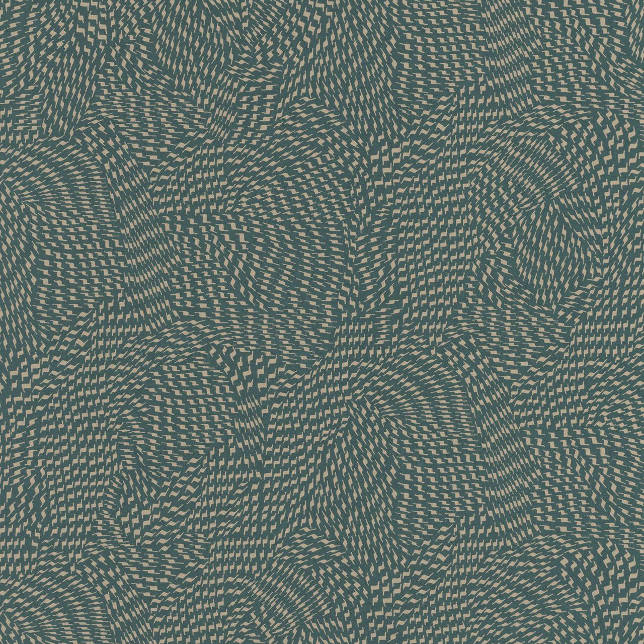 75722854 Passy Square Jasmin Vert De Gris Fonce and Beige Argile Wallpaper by Casamance