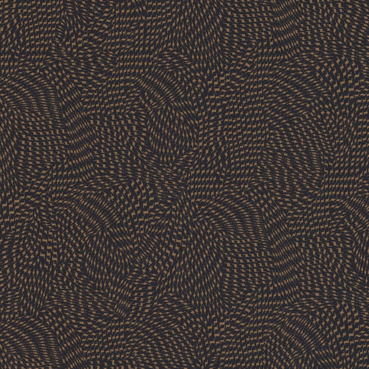 75723058 Passy Square Jasmin Noir and Camel Argile Wallpaper by Casamance