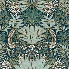 75733568 Chardon Square Jasmin Petrole and Celadon Wallpaper by Casamance