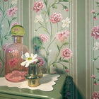 757 Raya Sage/Pink Wallpaper by Belgravia