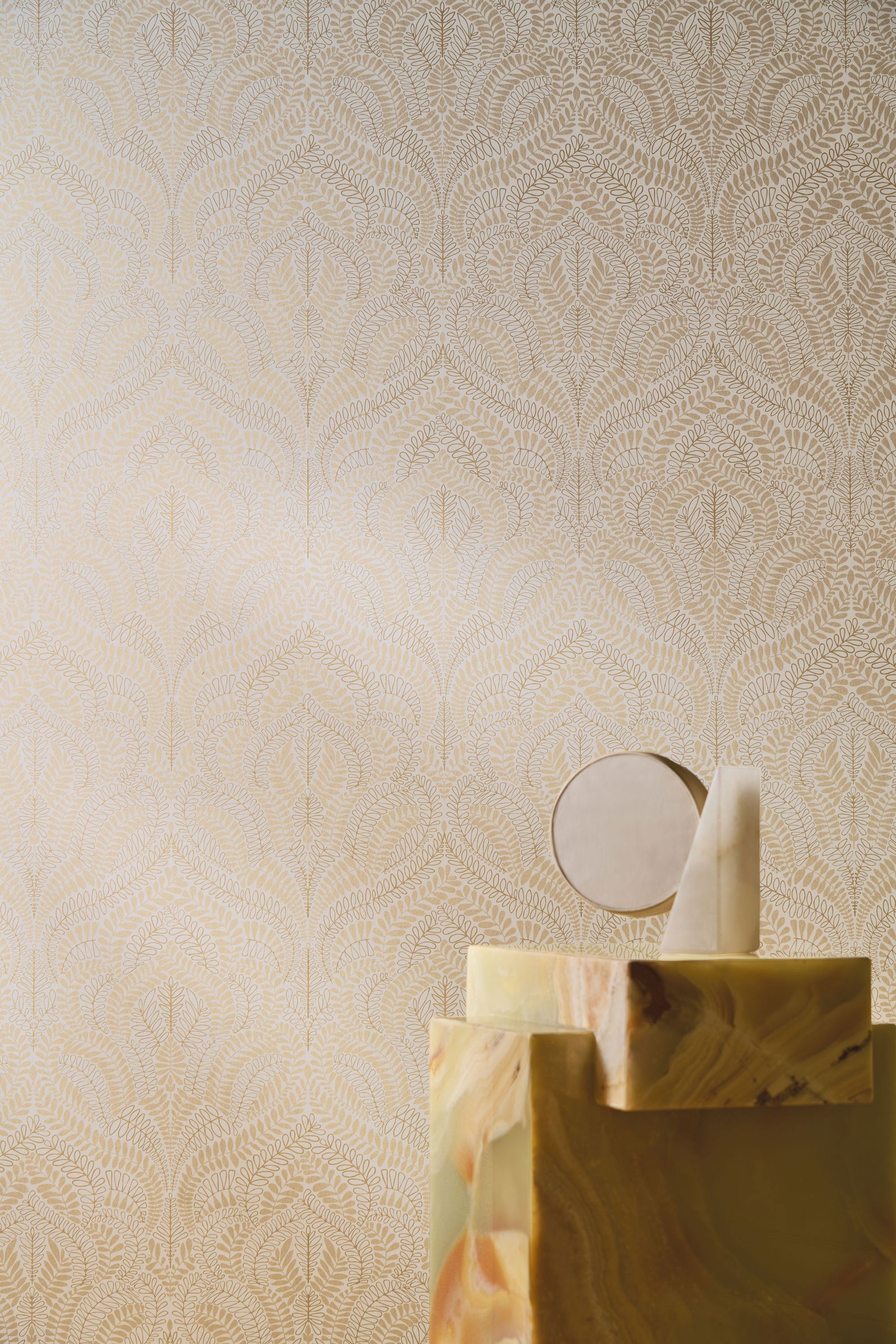 75821018 Felix Ivoire/Doré Wallpaper by Casamance