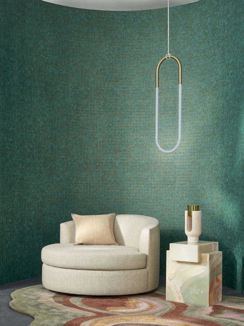 76080712 Faenza Émeraude Wallpaper by Casamance