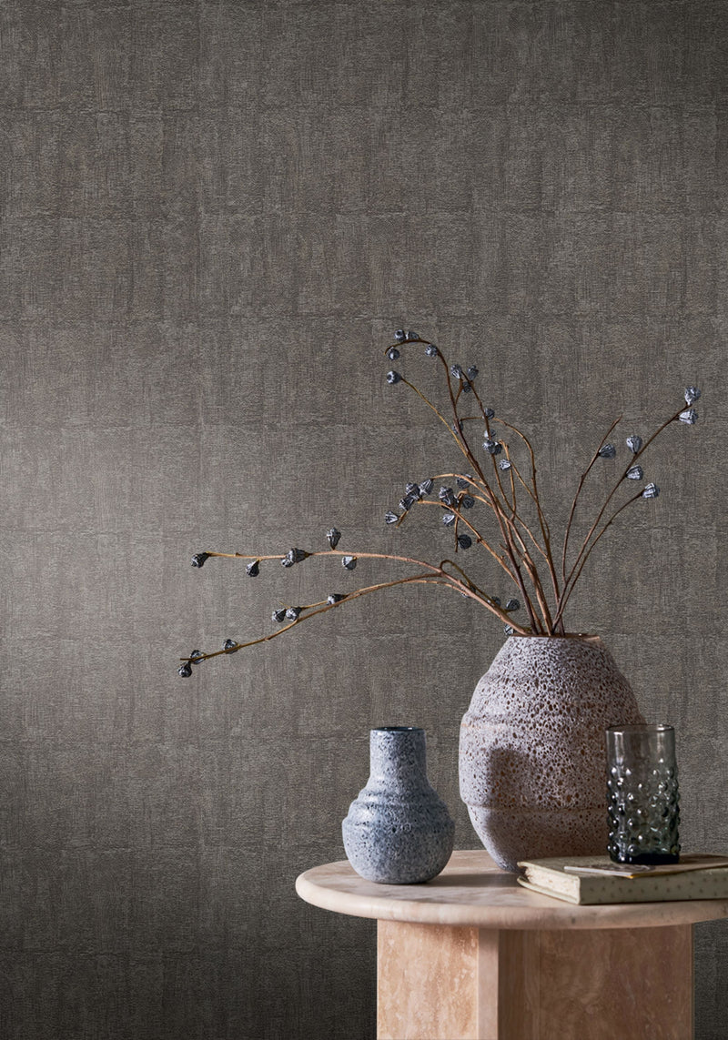 76091528 Bizen Anthracite Wallpaper by Casamance