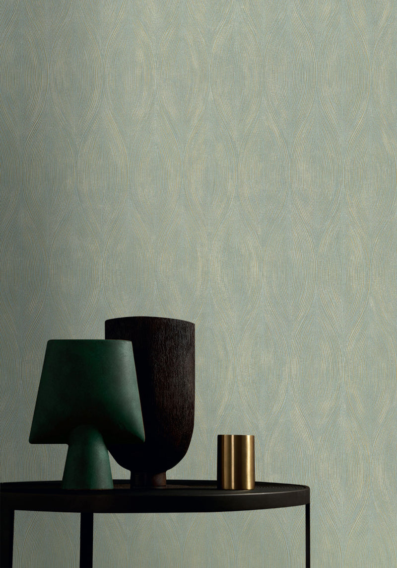 76113058 Keramos Opaline/Doré Wallpaper by Casamance