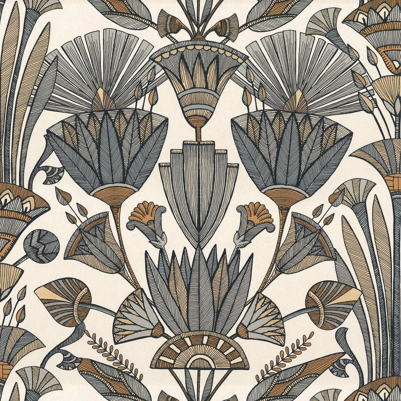 76130100 Denderah Bord Du Nil Wallpaper by Casamance