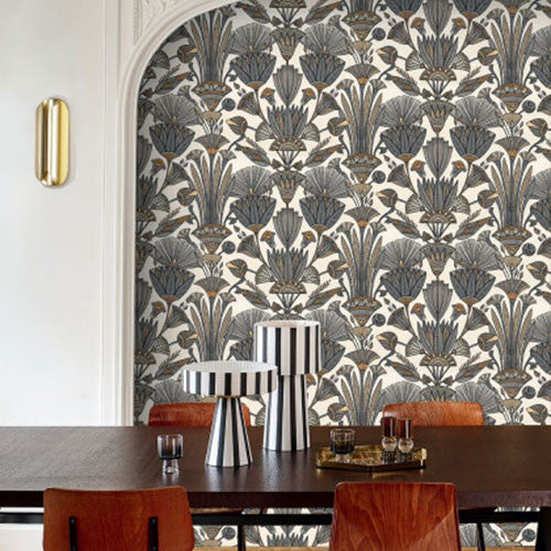 76130100 Denderah Bord Du Nil Wallpaper by Casamance