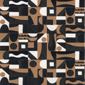 Gourna Noir and Mordore Bord Du Nil Wallpaper by Casamance