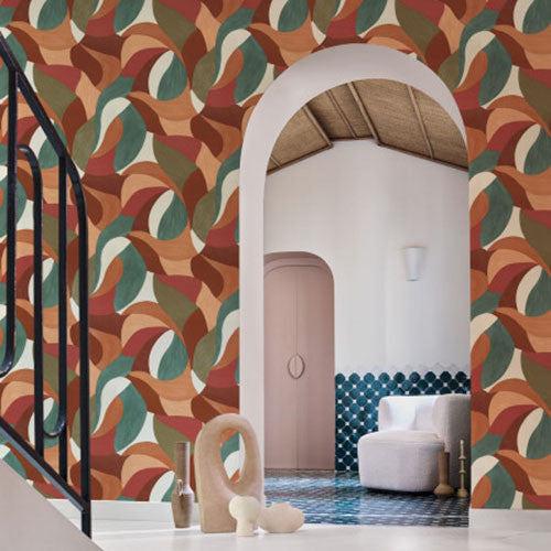 76200304 Mandorla Terra Rossa Wallpaper by Casamance