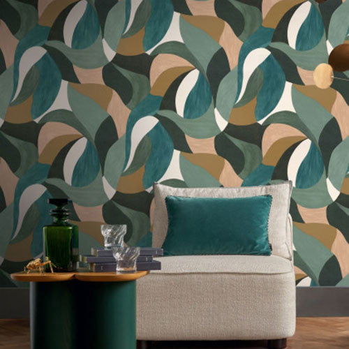 76200406 Mandorla Terra Rossa Wallpaper by Casamance