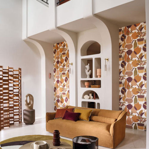 76210610 Vallauris Terra Rossa Wallpaper by Casamance