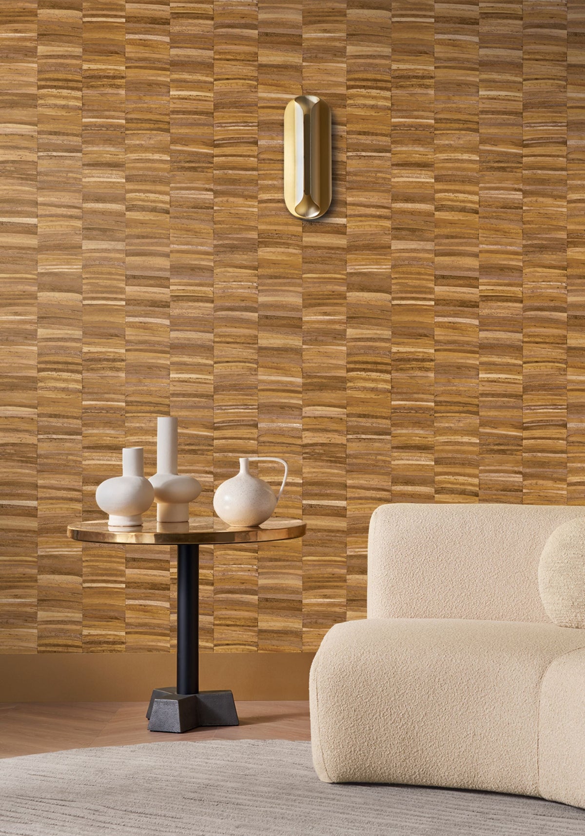Stylosa Ocre Wallpaper by Casamance