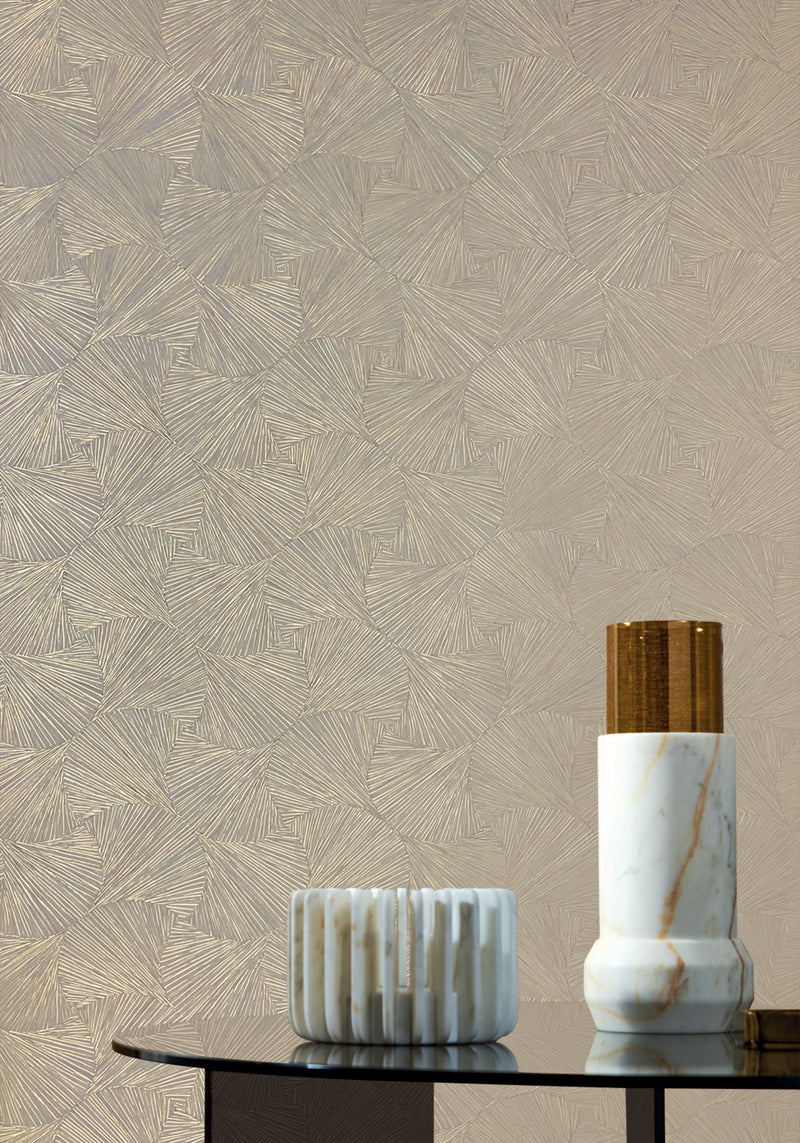 76522548 Songket Travertin/DorÉ Wallpaper by Casamance