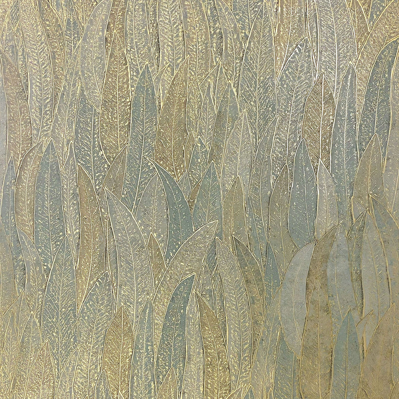 76533364 Cinerea Vert De Gris/Doré Wallpaper by Casamance