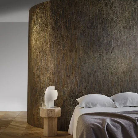 Cinerea Anthracite/Doré Select 9 Wallpaper by Casamance