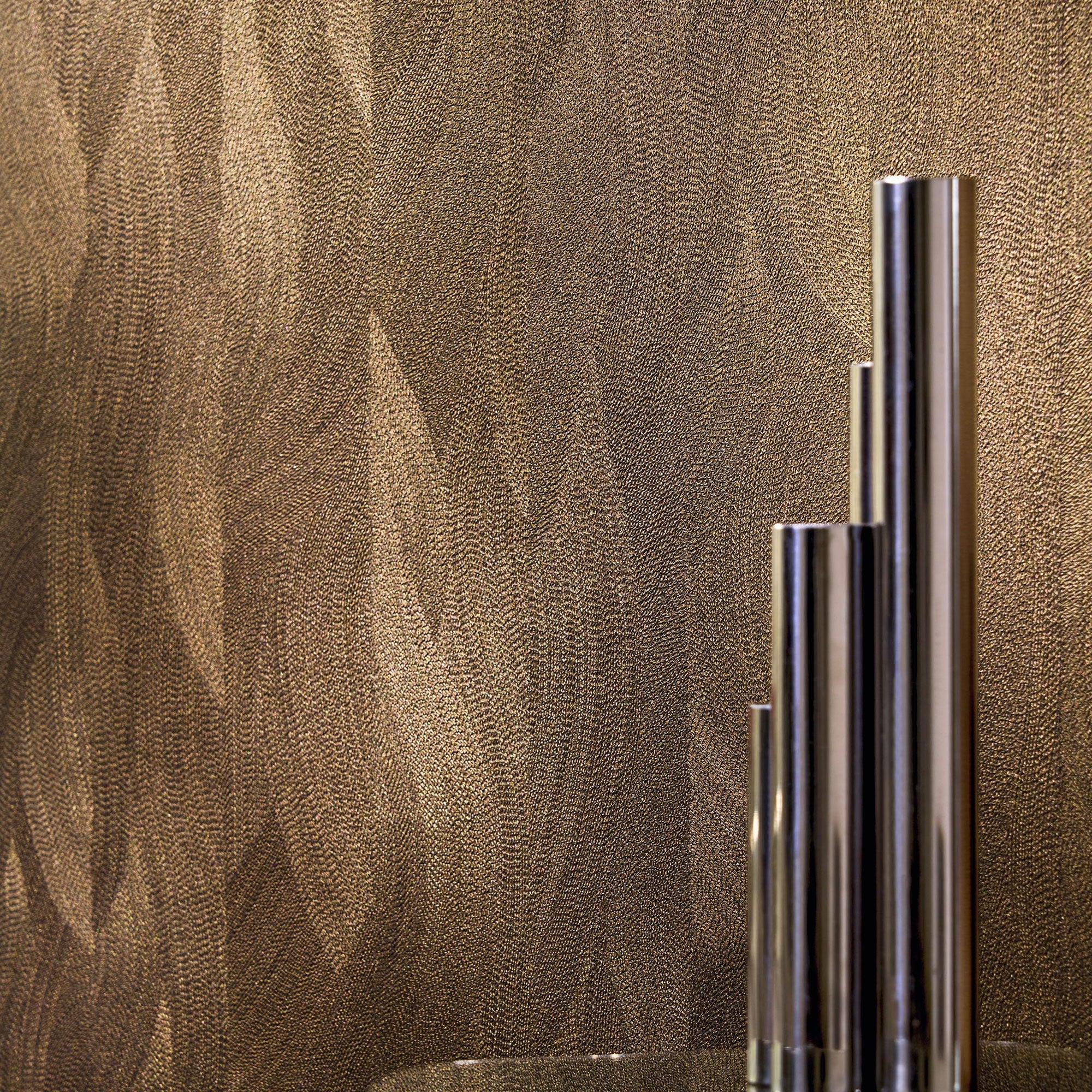 76553160 Kashmir Doré Foncé Wallpaper by Casamance