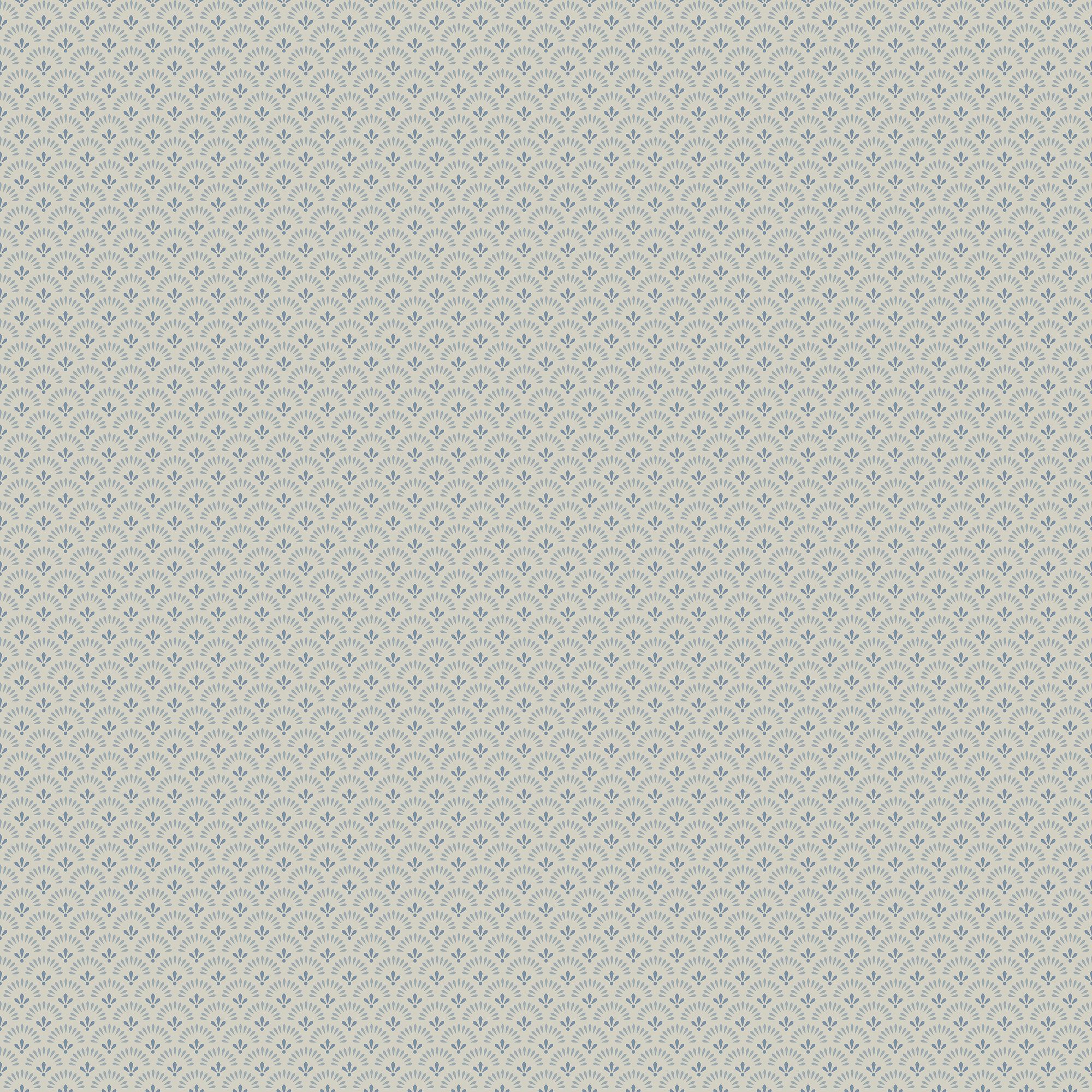 7655 Daisy Dark Grey and Blue Falsterbo III Wallpaper by Boråstapeter