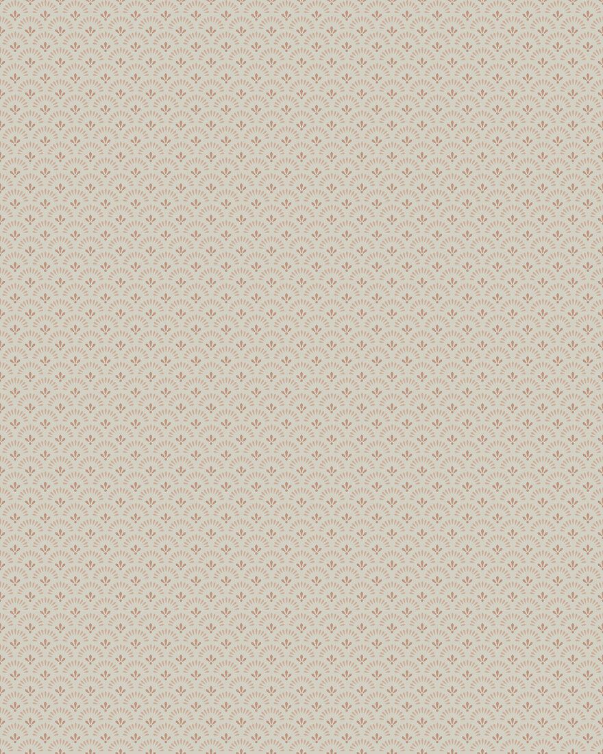 7656 Daisy Dark Grey and Red Falsterbo III Wallpaper by Boråstapeter