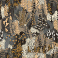 Erica Anthracite / Sable Jardin Felicia Wallpaper by Casamance
