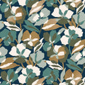 Amaryllis Marine / Dore Jardin Felicia Wallpaper by Casamance
