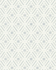 7658 Ester Light Grey and Blue Falsterbo III Wallpaper by Boråstapeter
