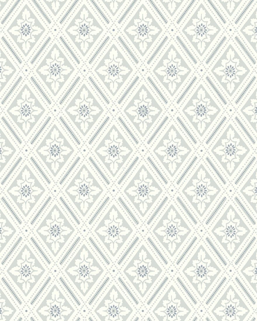 7658 Ester Light Grey and Blue Falsterbo III Wallpaper by Boråstapeter
