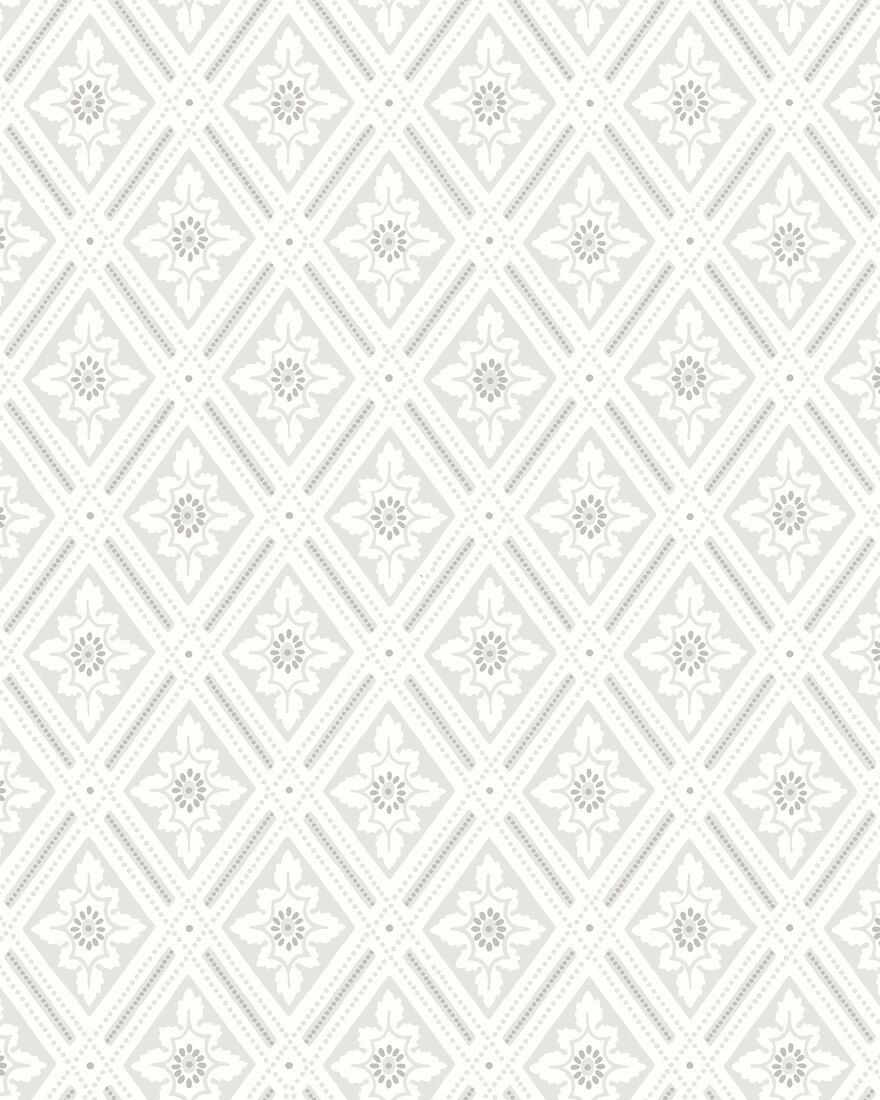 7659 Ester Light Grey and White Falsterbo III Wallpaper by Boråstapeter