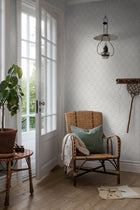 7659 Ester Light Grey and White Falsterbo III Wallpaper by Boråstapeter