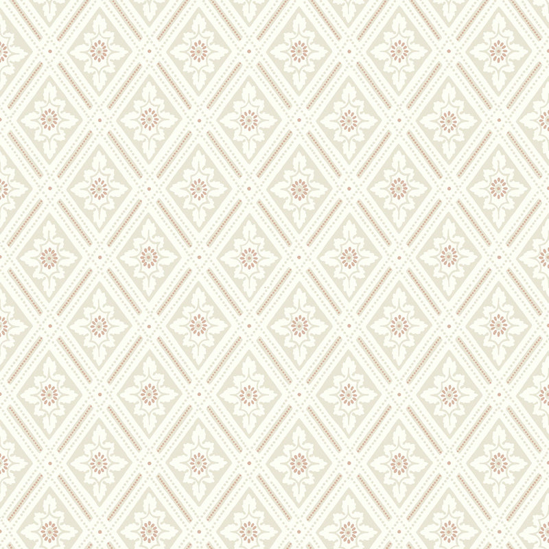 7660 Ester Light Beige and Red Falsterbo III Wallpaper by Boråstapeter