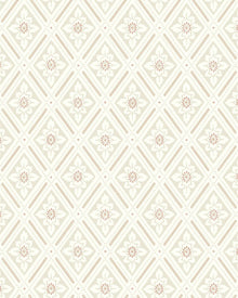 7660 Ester Light Beige and Red Falsterbo III Wallpaper by Boråstapeter