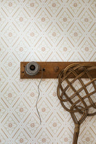 7660 Ester Light Beige and Red Falsterbo III Wallpaper by Boråstapeter