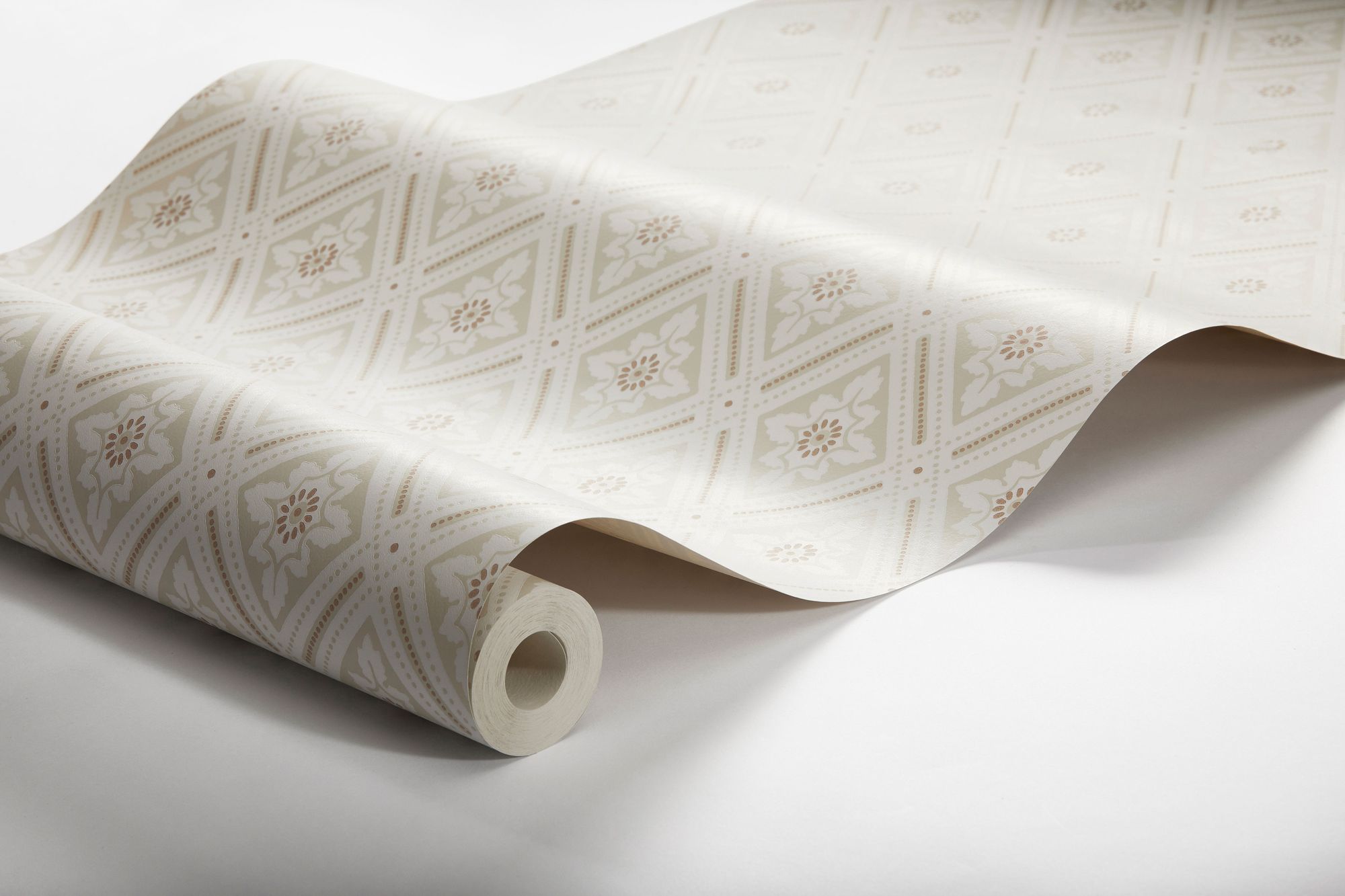 7660 Ester Light Beige and Red Falsterbo III Wallpaper by Boråstapeter